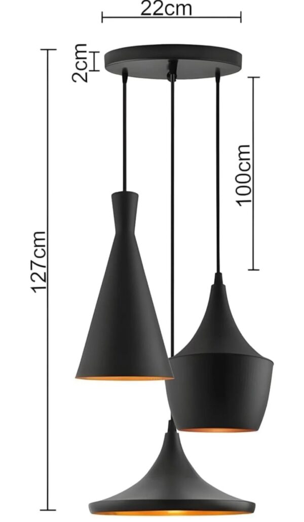 Trio Elegance Black Pendant Light - Image 4