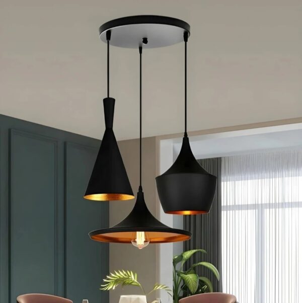 Trio Elegance Black Pendant Light