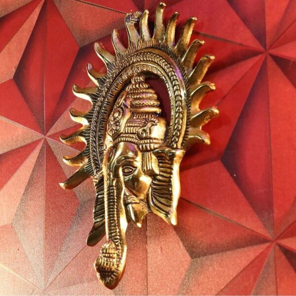 Golden Sun Halo Lord Ganesha Wall Hanging - Image 3