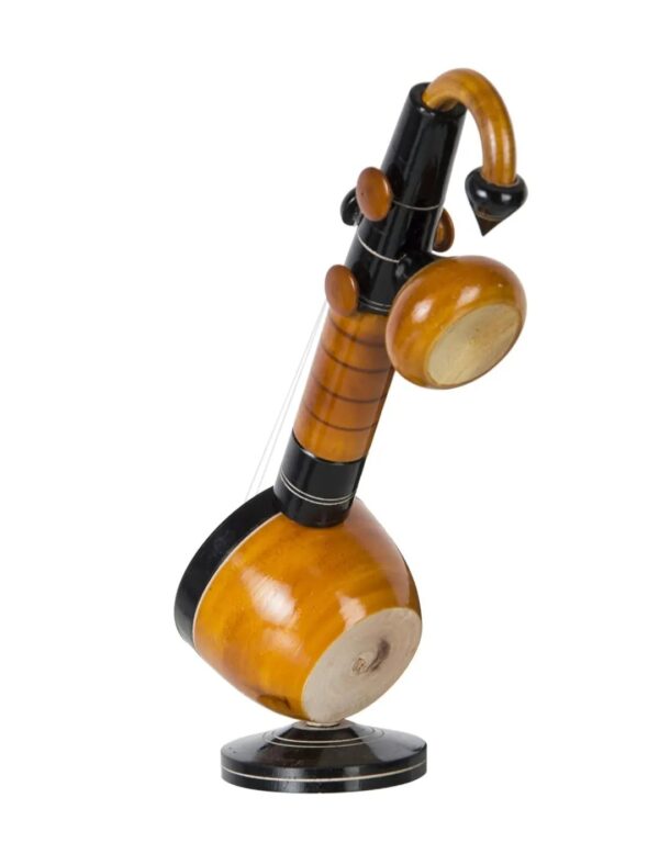 Miniature Wooden Veena Showpiece - Image 6