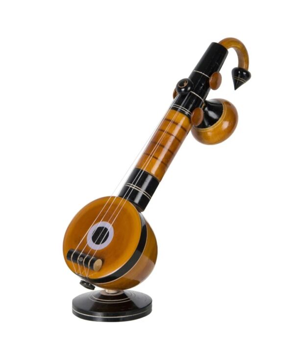 Miniature Wooden Veena Showpiece - Image 5