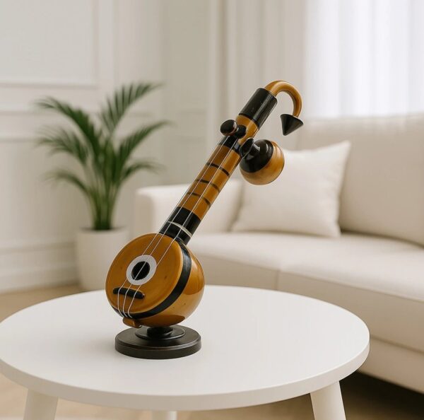 Miniature Wooden Veena Showpiece