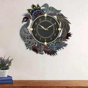 Artistic Peacock Wall Clock