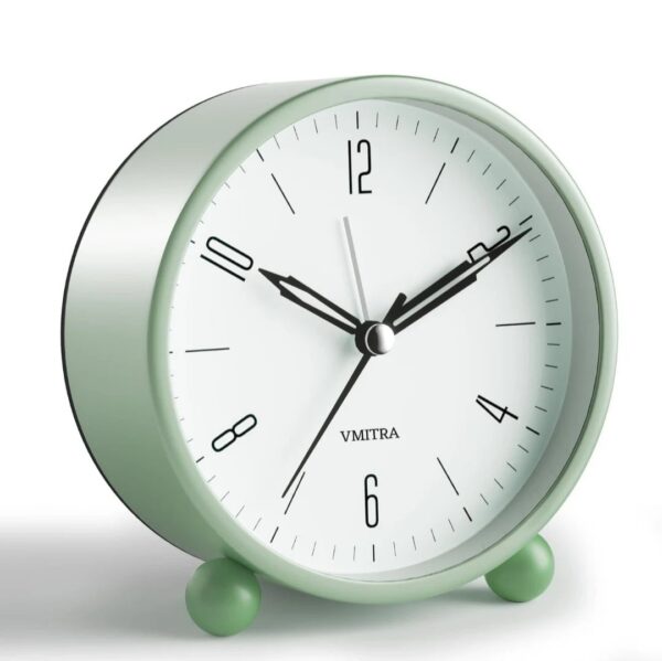 Super Silent Non Ticking Small Clock with Night Light