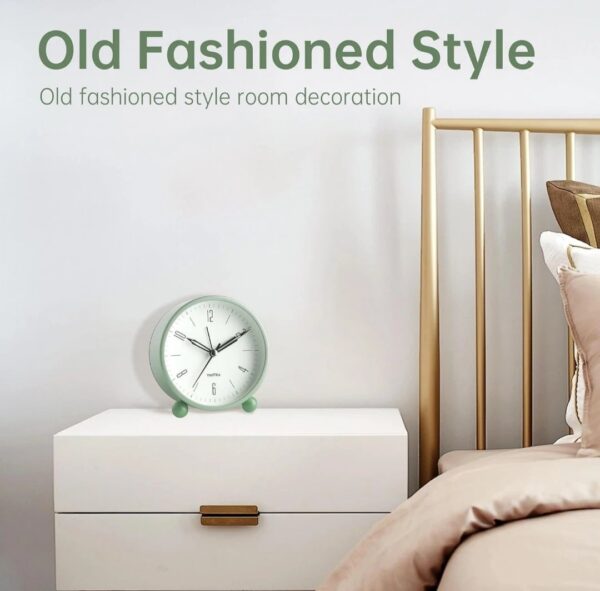 Super Silent Non Ticking Small Clock with Night Light - Image 3