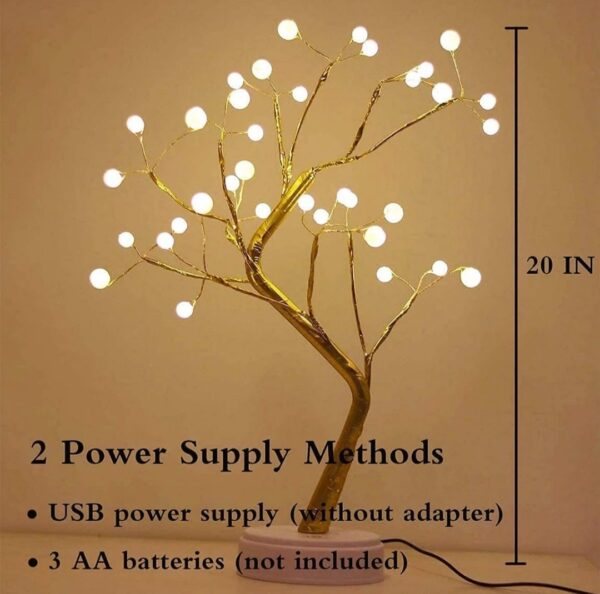 Golden LED Bonsai Tree Lamp - Image 3