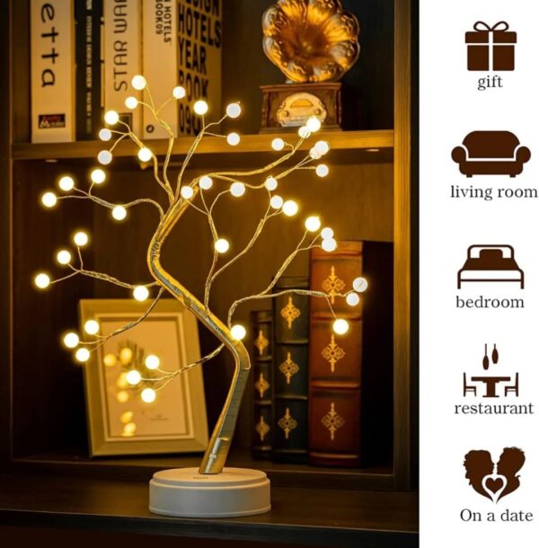 Golden LED Bonsai Tree Lamp - Image 4