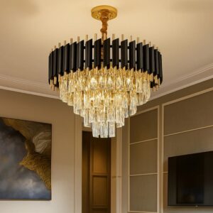 Luxe Noir Crystal Chandelier