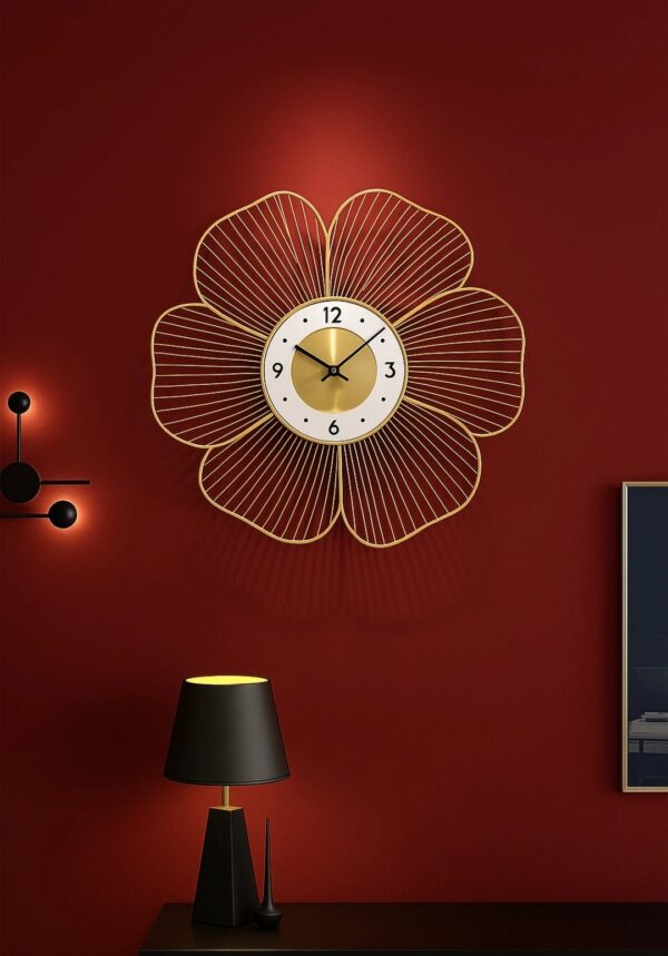 Golden Petal Wall Clock - Image 5