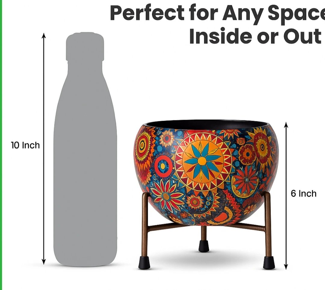 Mandala Art Ceramic Pot - Image 4