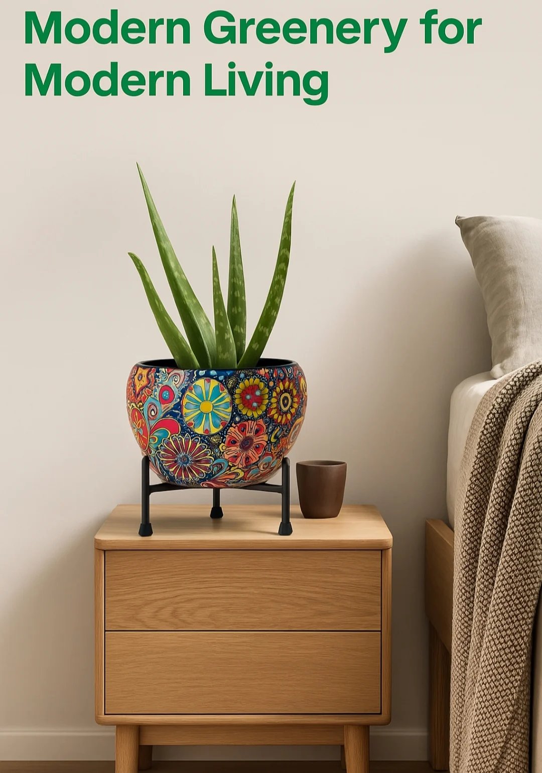 Mandala Art Ceramic Pot - Image 6