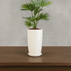 Elegance Tall Glossy White Planter
