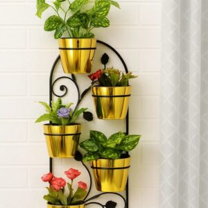 Golden Wall Mounted Planter Set