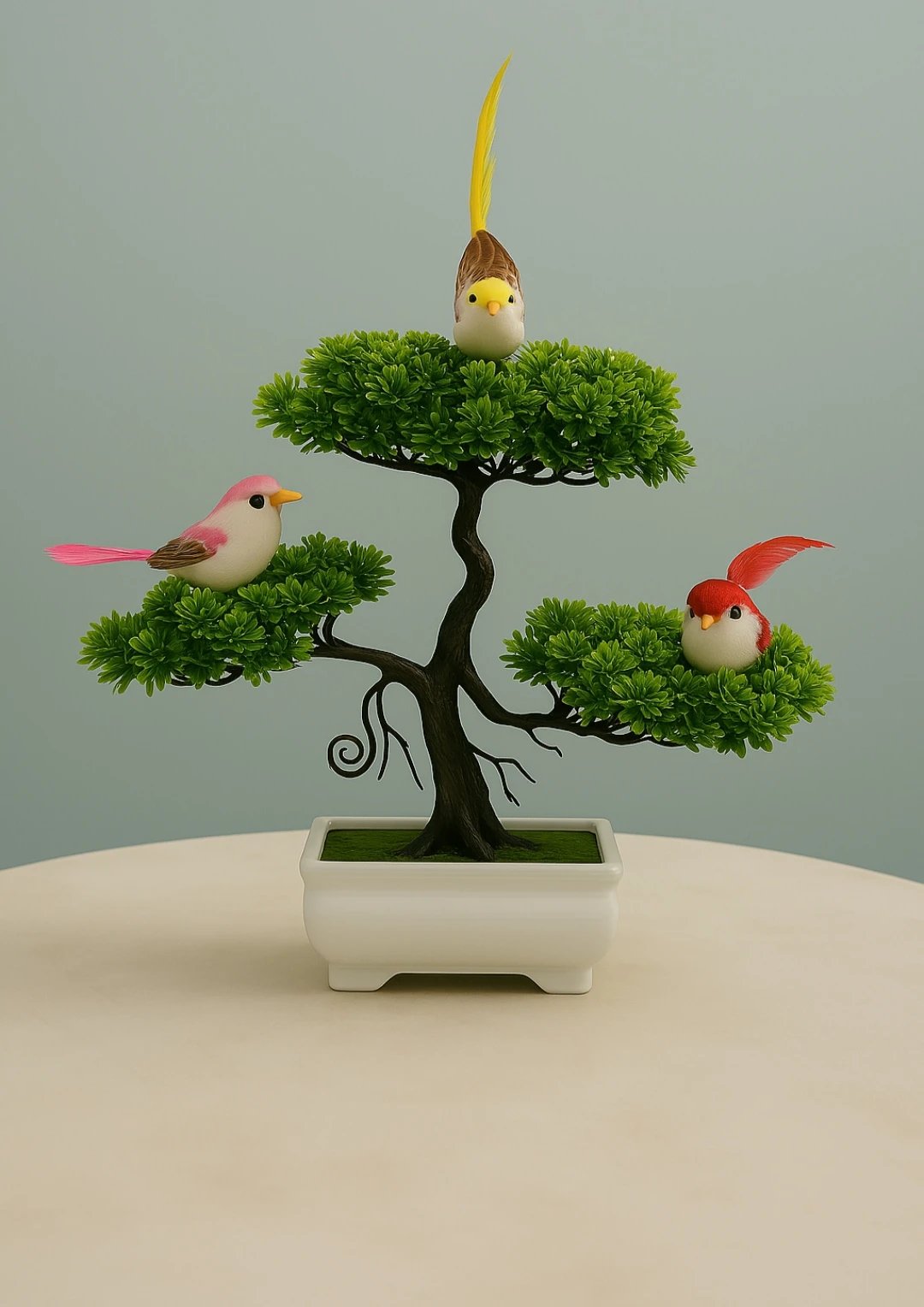 Mini Bonsai Tree with Decorative Birds
