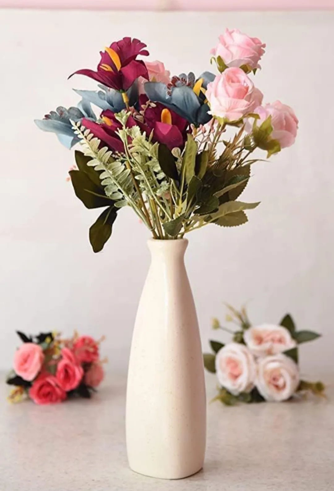 Elegant Ivory Ceramic Vase - Image 3