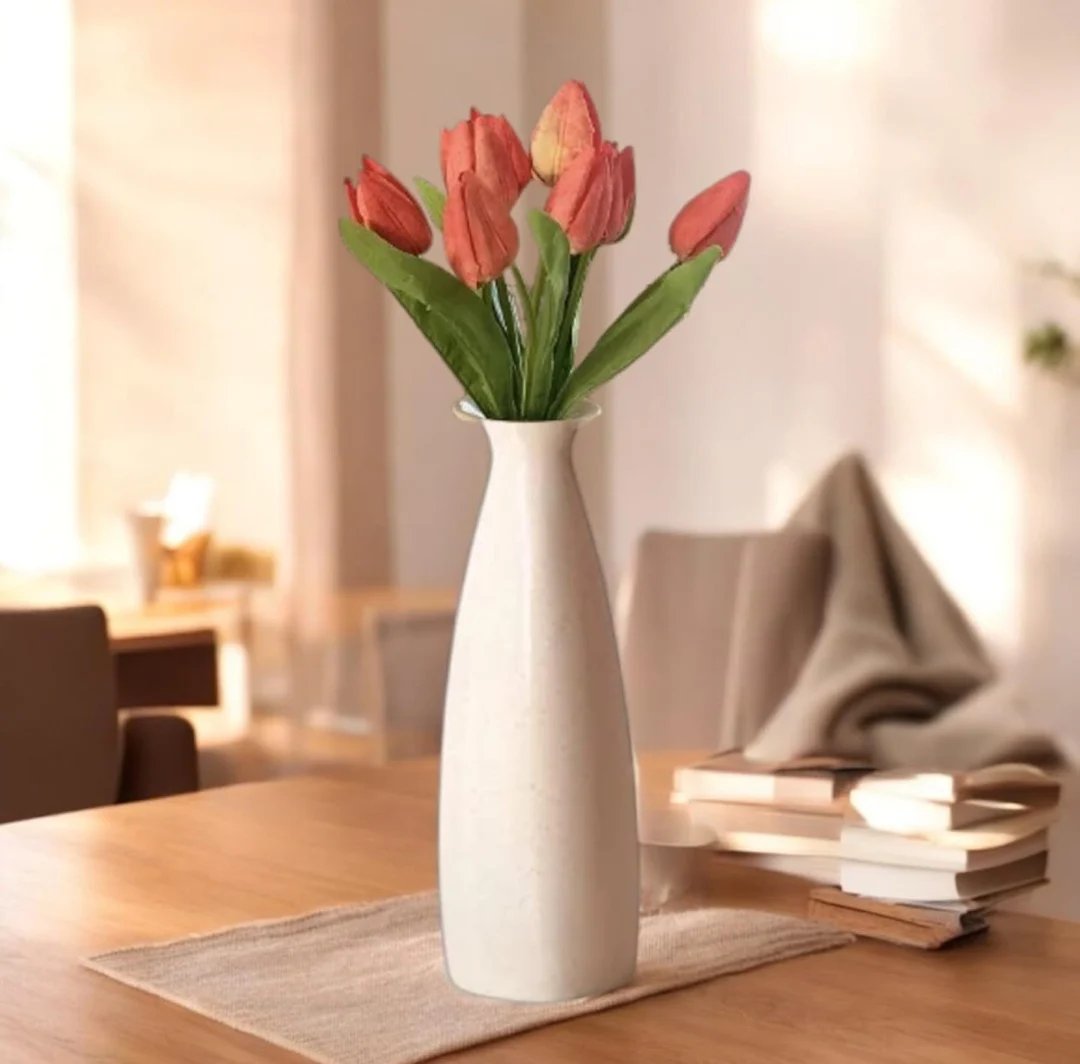 Elegant Ivory Ceramic Vase
