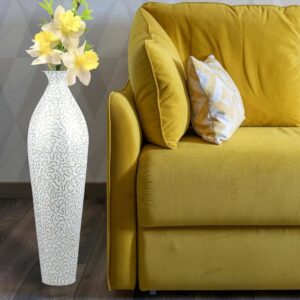 Coral Maze Ceramic Floor Vase