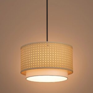 CaneGlow Woven Pendant Light