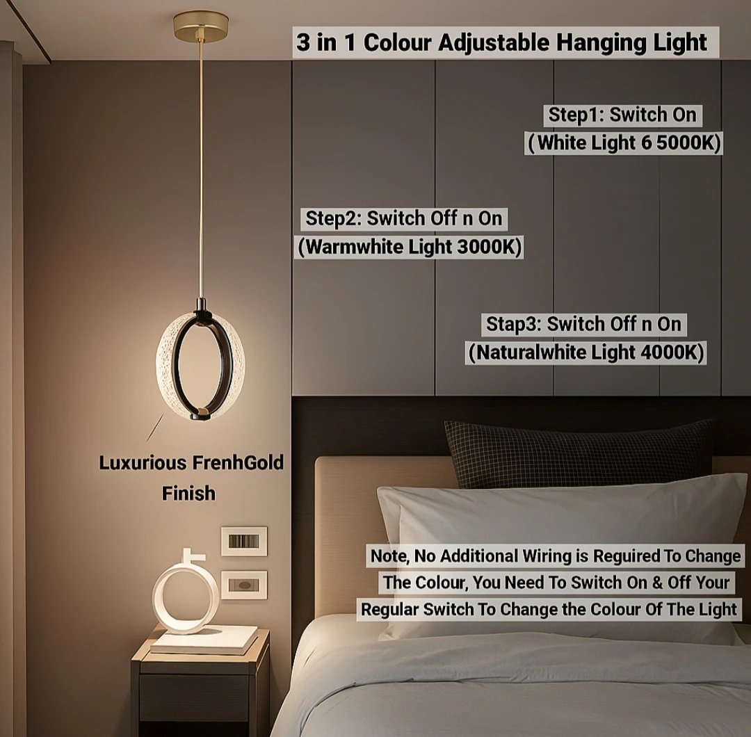 LunaGlow Ring Pendant Light - Image 3