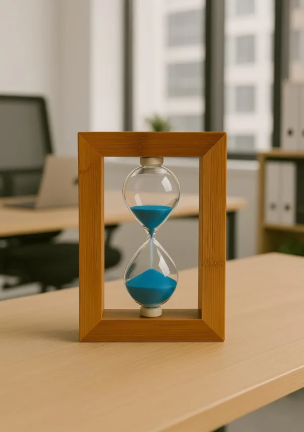 AzureFlow Wooden Hourglass - Image 2