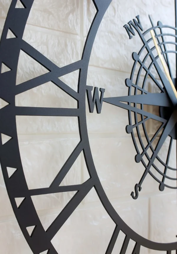 Compass-Inspired Roman Wall Clock - Image 5