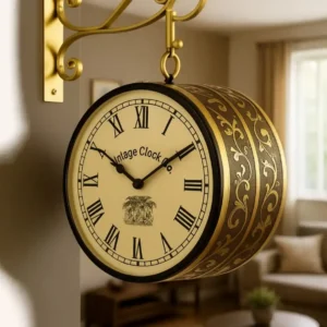 Vintage Royal Wall Hanging Double-Sided Clock