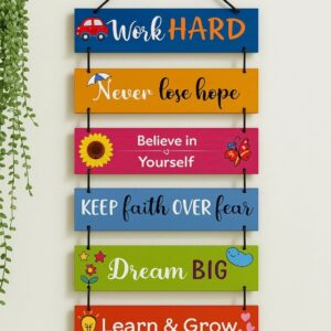 Wooden Multicolor Quote Panels for Home Decor